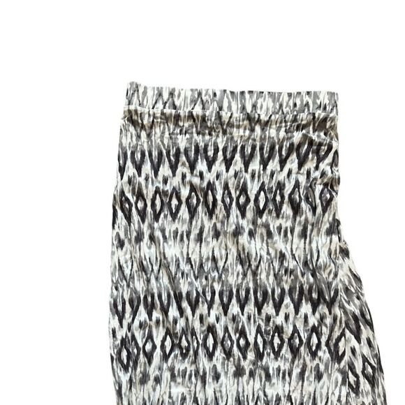 DALIA White Printed Stretch High Waisted Long Flowy Maxi Skirt S - Picture 6 of 8